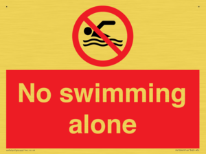 No swimming alone